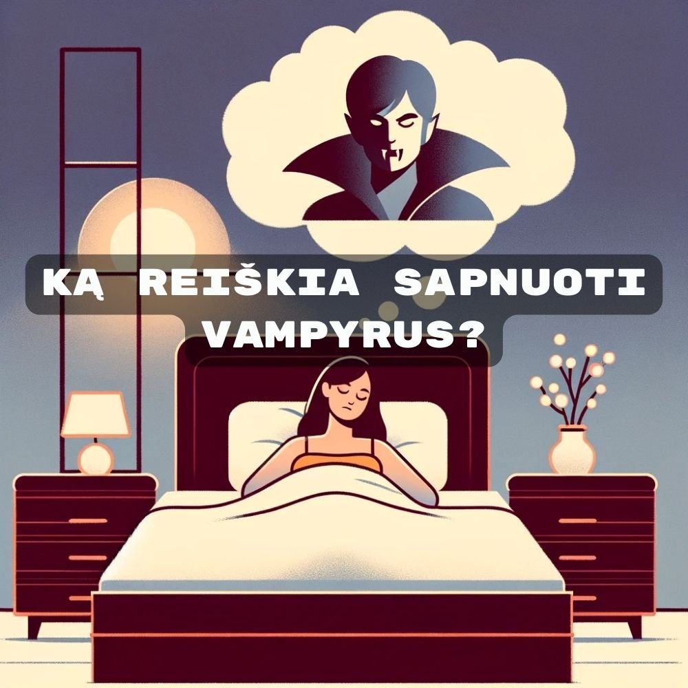 Sapnuoti vampyrus - mergina miega lovoje ir sapnuoja