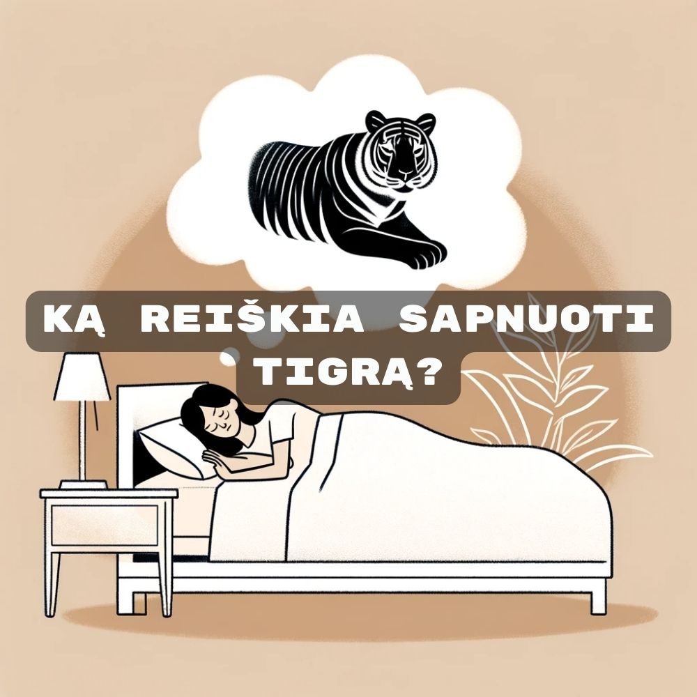 Mergina miega lovoje ir sapnuoja tigrą