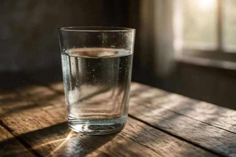 svajojant apie vandens stiklinę